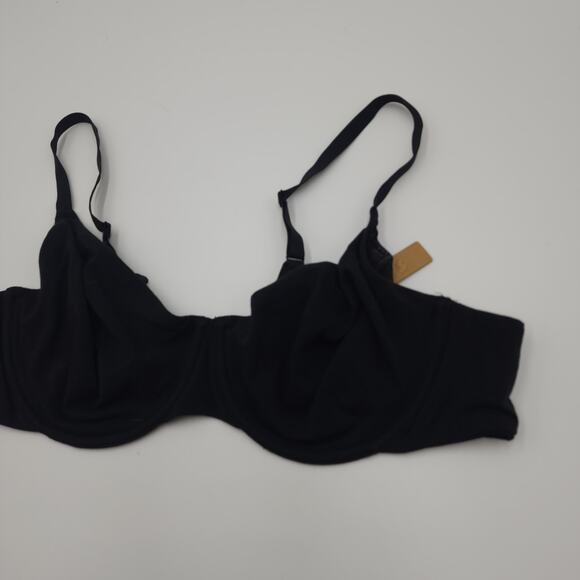 Skims Cotton Jersey Underwire Bra in Soot Size 44C - Picture 4 of 8